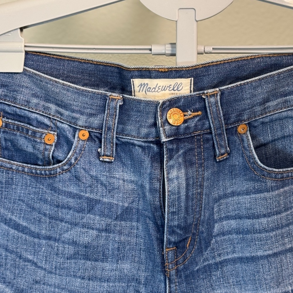 Madewell High-Rise Denim Cut Off/cuff Shorts Sz 27, 4” Inseam​ - Picture 5 of 12